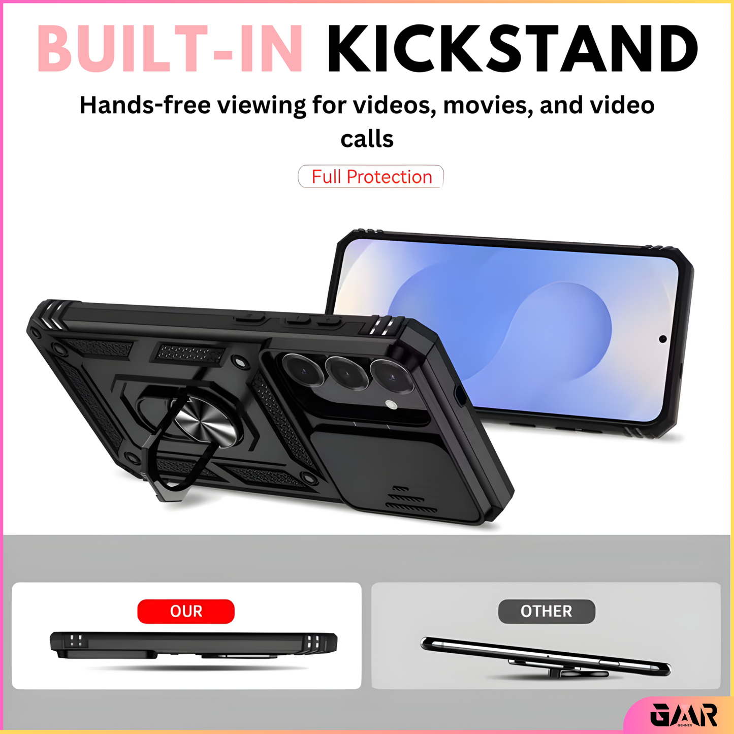 GENMER Lens-Guard Cover Compatible With Samsung Galaxy S25 FE Shockproof Case