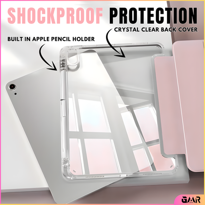 GENMER Flip Case Shockproof Cover Compatible with iPad 11th Gen (A16) 2025 - Light Pink