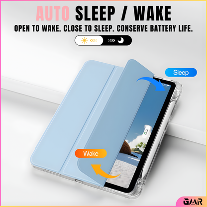 GENMER Flip Case Shockproof Cover Compatible with iPad 11th Gen (A16) 2025 - Light Blue