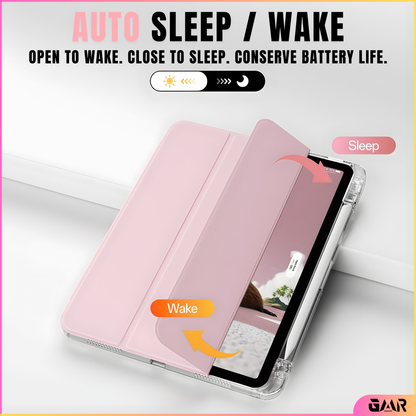 GENMER Flip Case Shockproof Cover Compatible with iPad 11th Gen (A16) 2025 - Light Pink