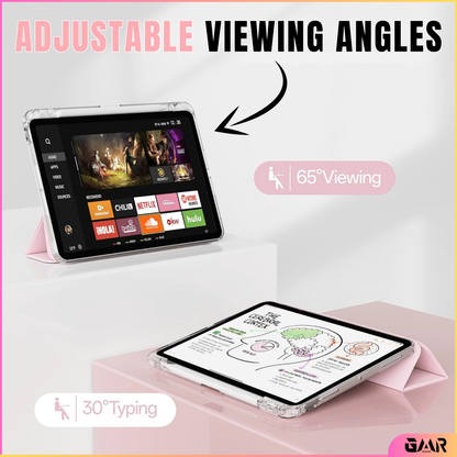 GENMER Flip Case Shockproof Cover Compatible with iPad 11th Gen (A16) 2025 - Light Pink
