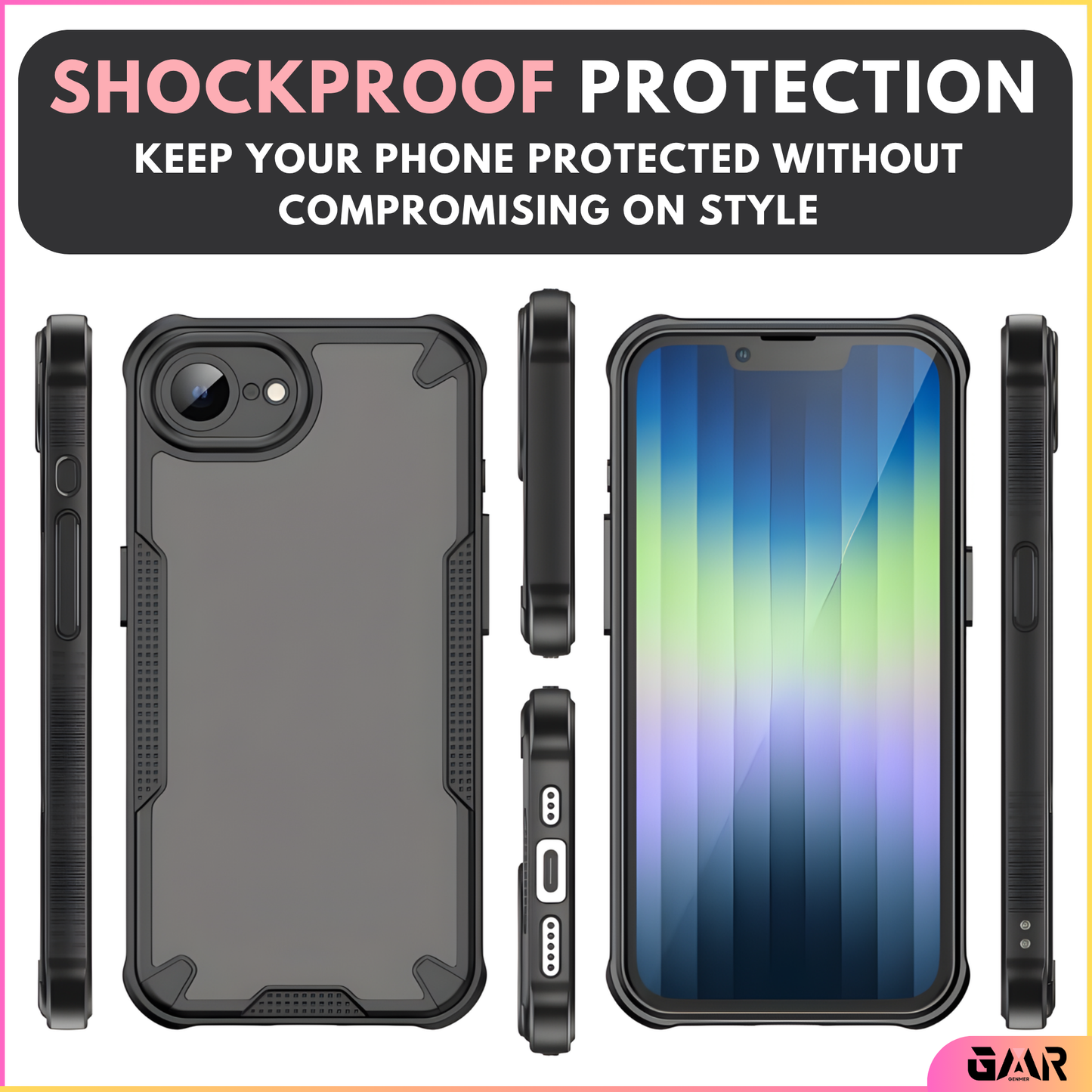 GENMER Rugged Shield Cover Compatible With iPhone 17e Shockproof Case