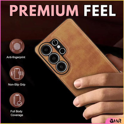 GENMER Shockproof Premium Leather Cover Compatible With Samsung Galaxy A57