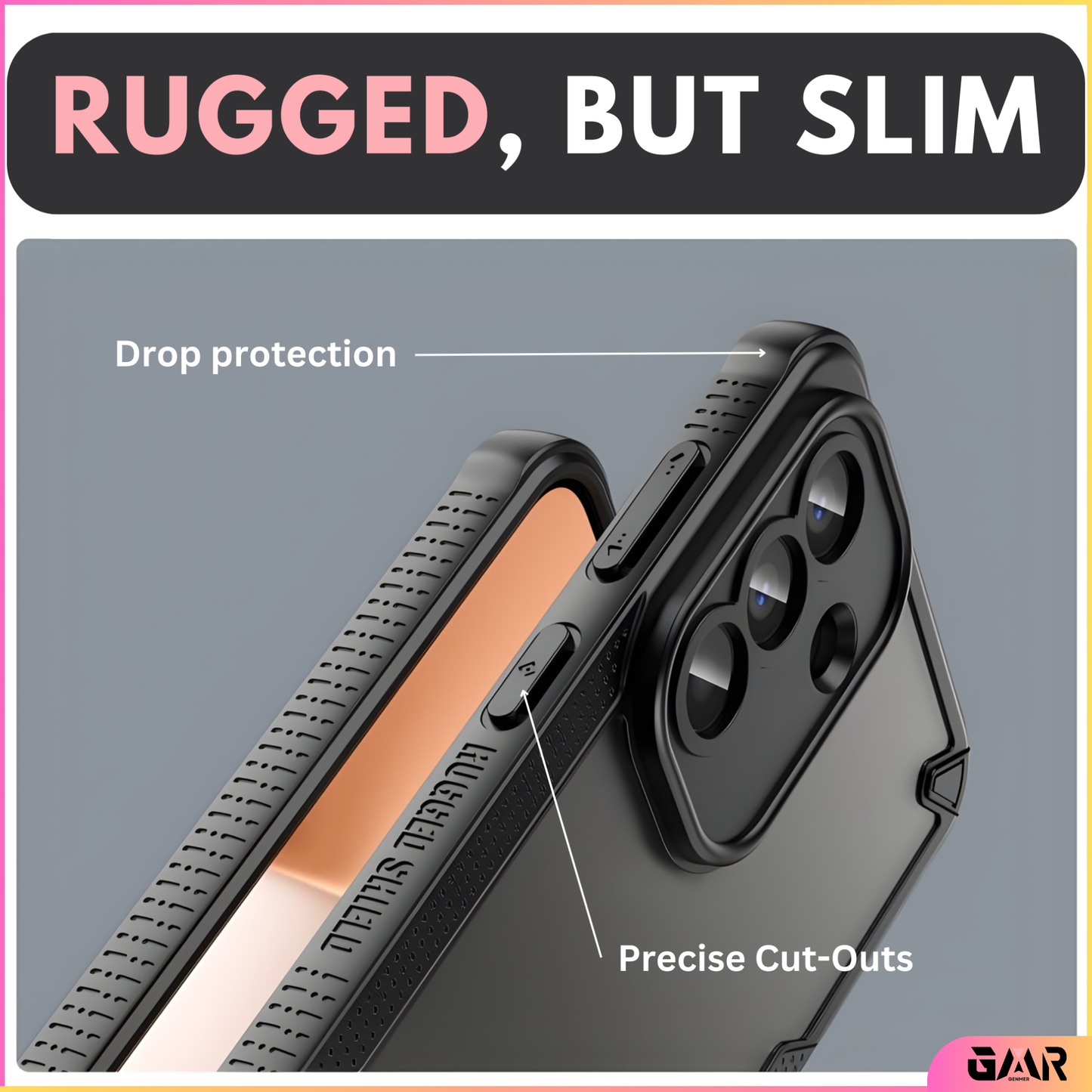 GENMER Rugged Shield Cover Compatible With Galaxy A57 Shockproof Case