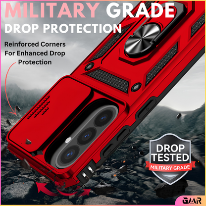 GENMER Lens-Guard Cover Compatible With Samsung Galaxy A27 Shockproof Case - Dark Red