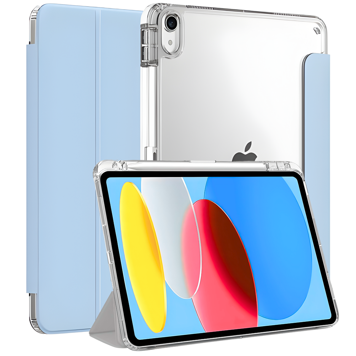 GENMER Flip Case Shockproof Cover Compatible with iPad 11th Gen (A16) 2025 - Light Blue