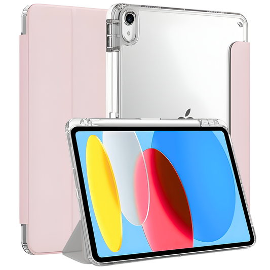 GENMER Flip Case Shockproof Cover Compatible with iPad 11th Gen (A16) 2025 - Light Pink
