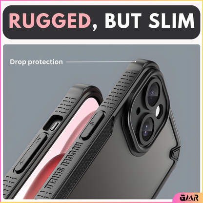 GENMER Rugged Shield Cover Compatible With iPhone 15 Shockproof Case