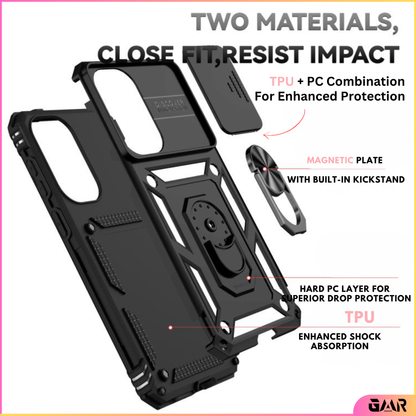 GENMER Lens-Guard Cover Compatible With Samsung Galaxy A27 Shockproof Case - Black