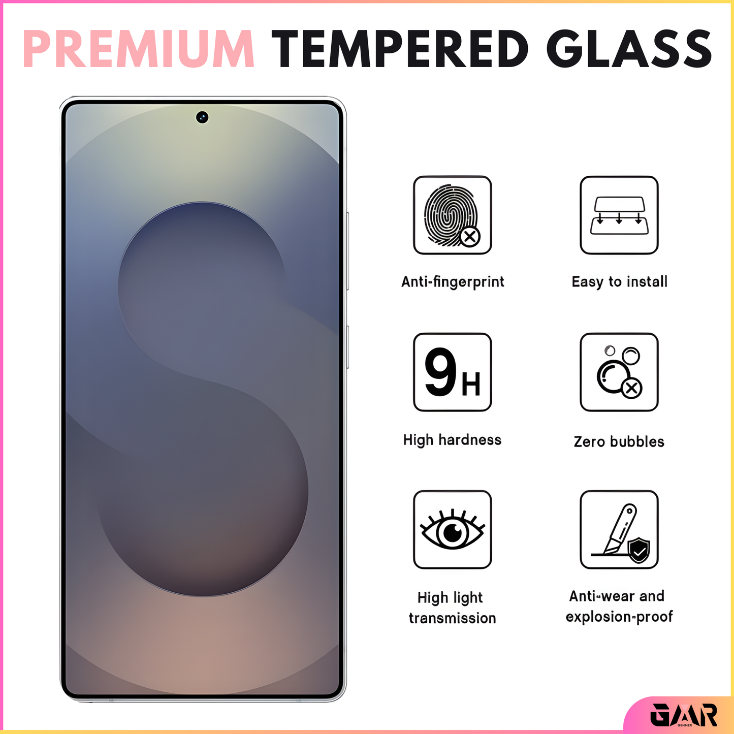 GENMER Tempered Glass Screen Protector Compatible With Galaxy S26 Ultra (3 Pack)