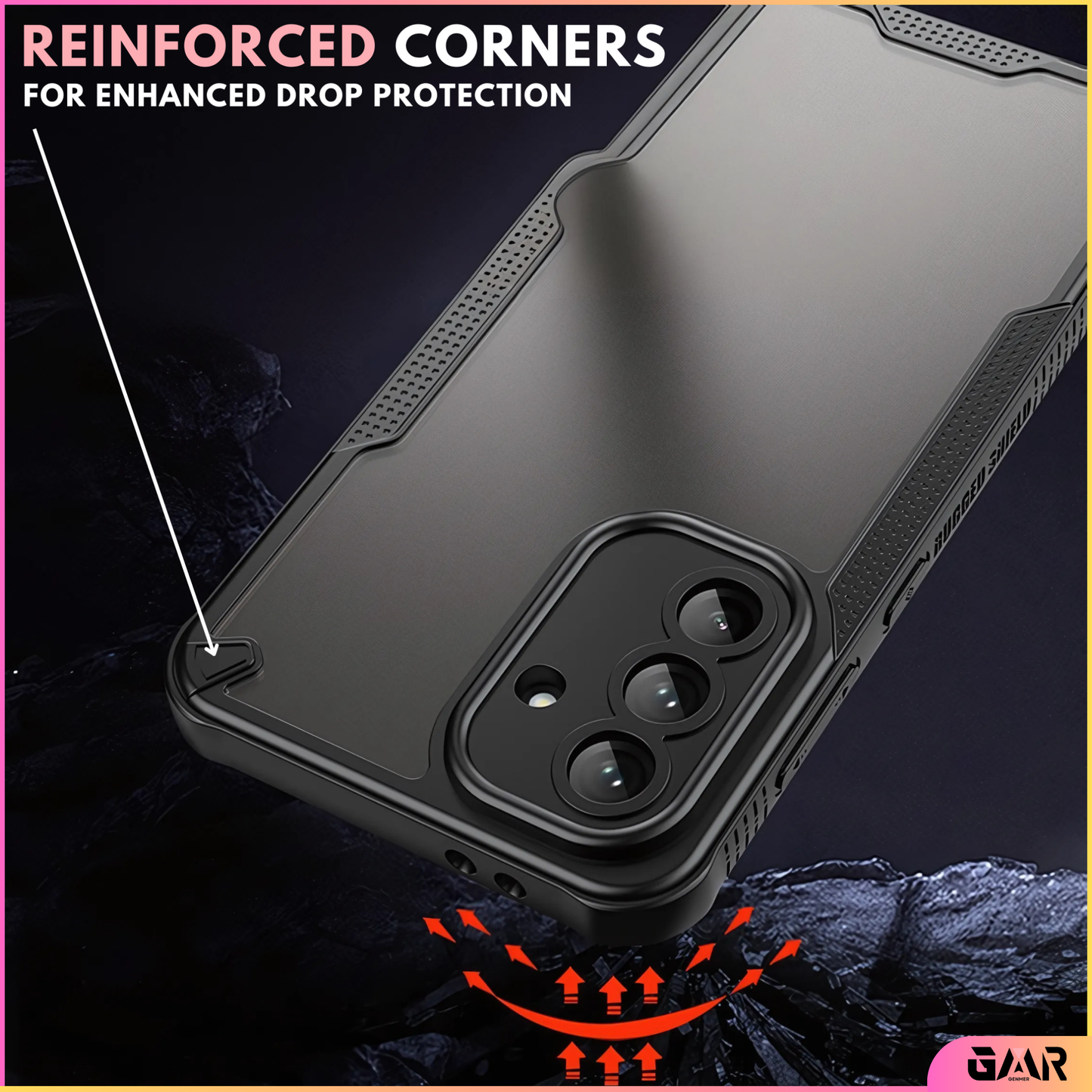 GENMER Rugged Shield Cover Compatible With Galaxy A57 Shockproof Case