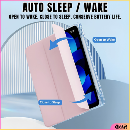 GENMER Flip Case Shockproof Cover Compatible with iPad Air 11" (M4) 2026 - Light Pink