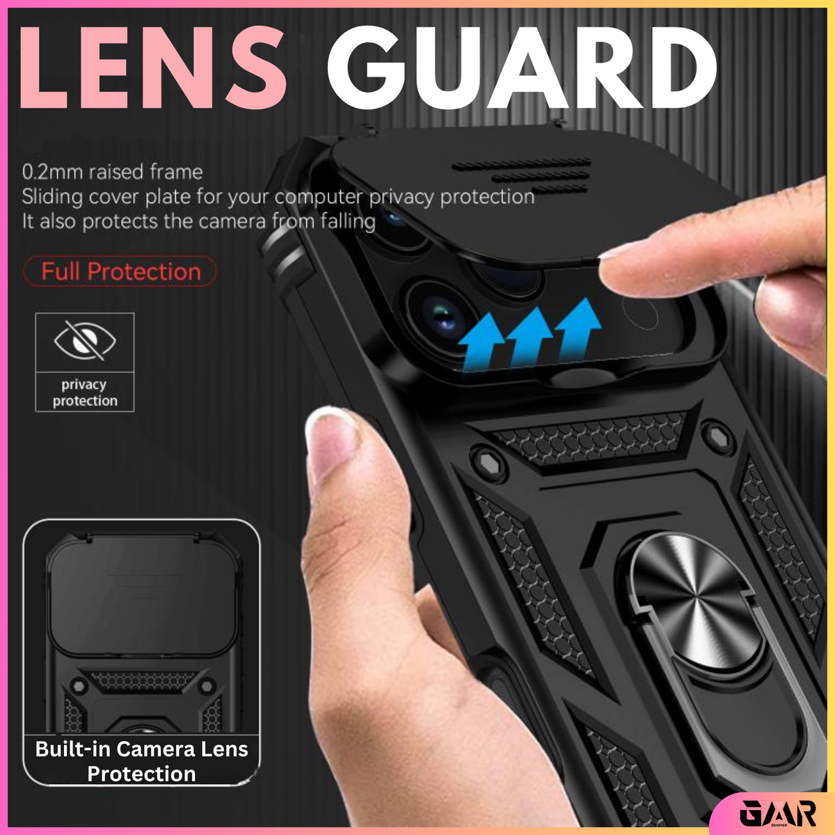 GENMER Lens-Guard Cover Compatible With Apple iPhone 18 Pro Max Shockproof Case