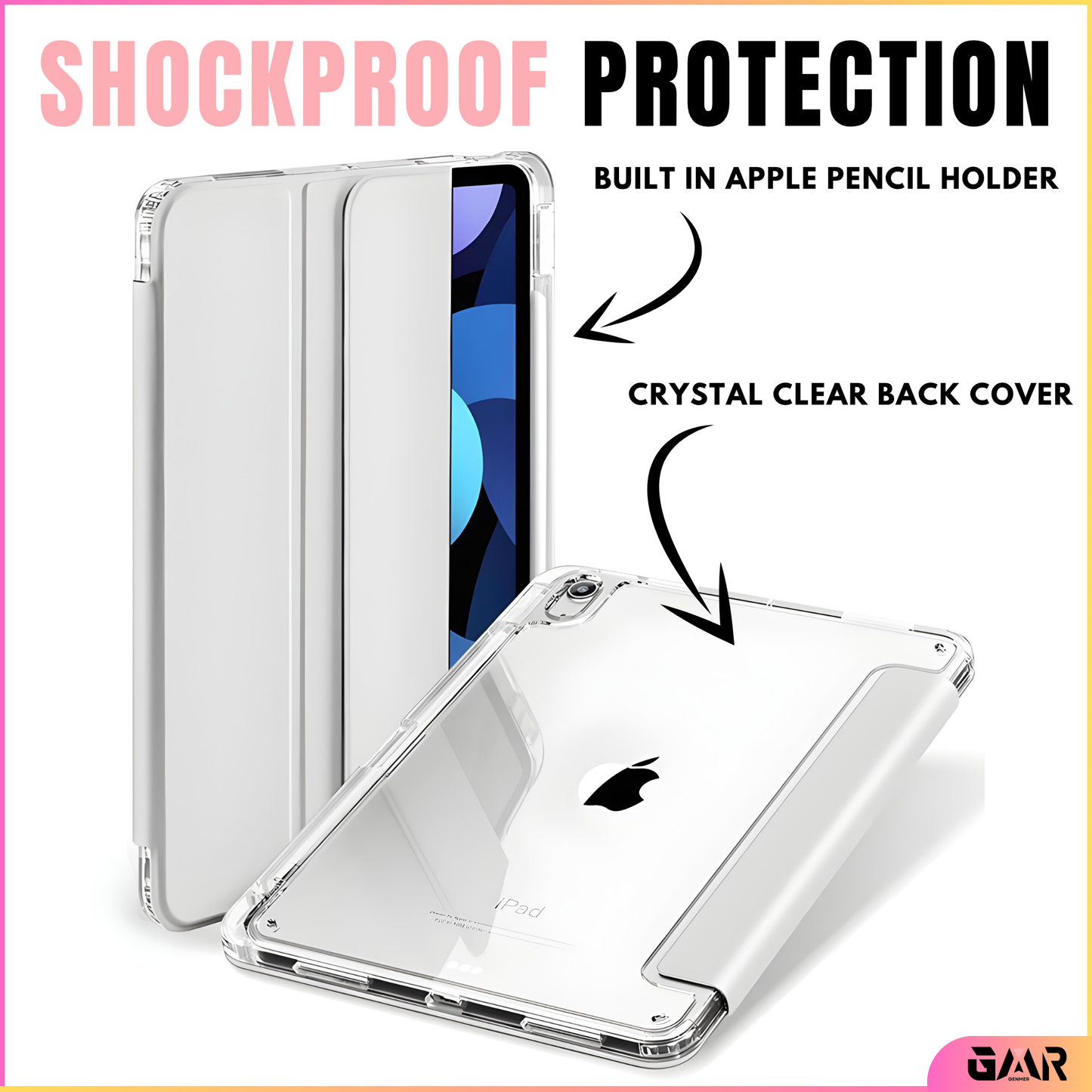 GENMER Shockproof Flip Case Cover Compatible with iPad 11th Gen (A16) 2025