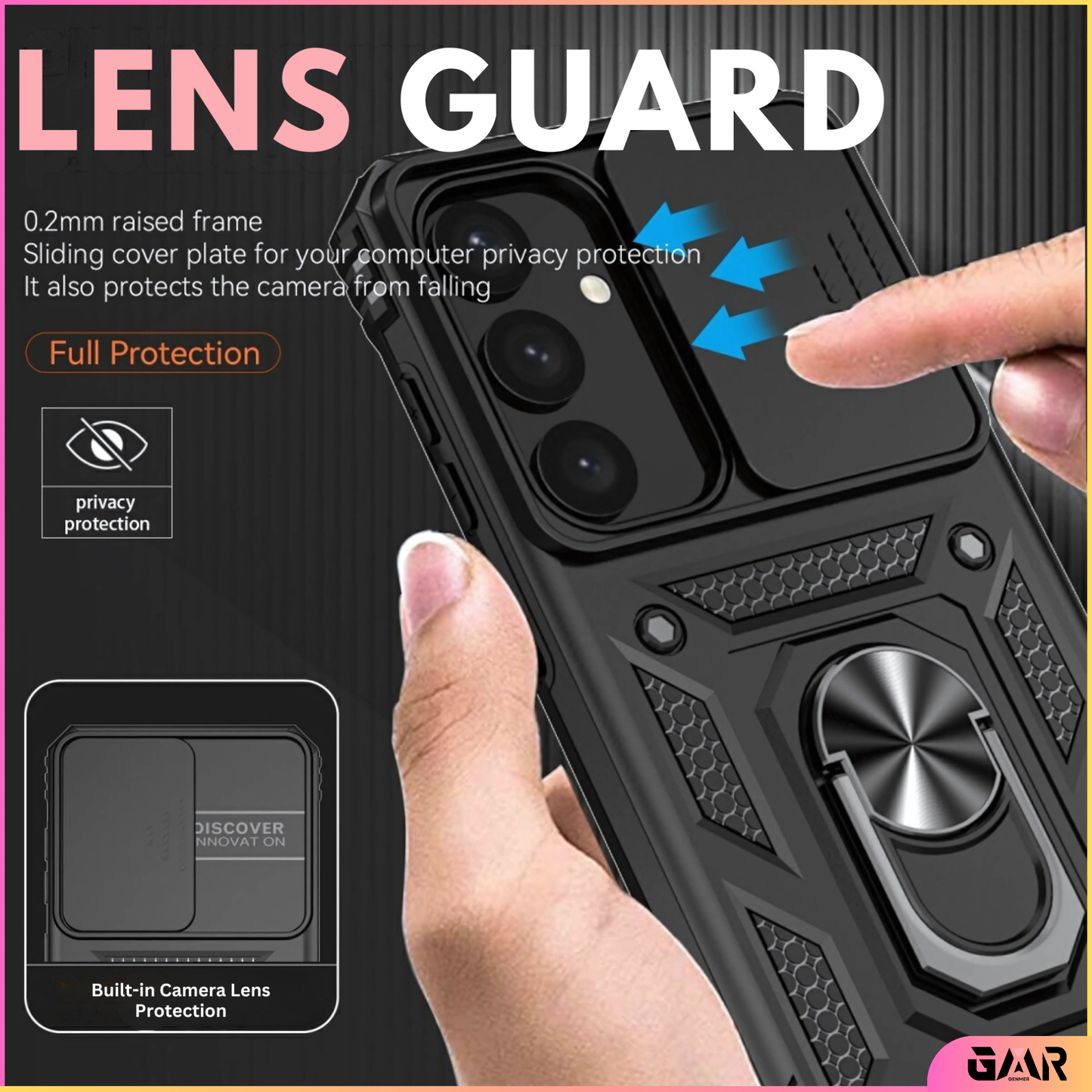 GENMER Lens-Guard Cover Compatible With Samsung Galaxy S25 FE Shockproof Case