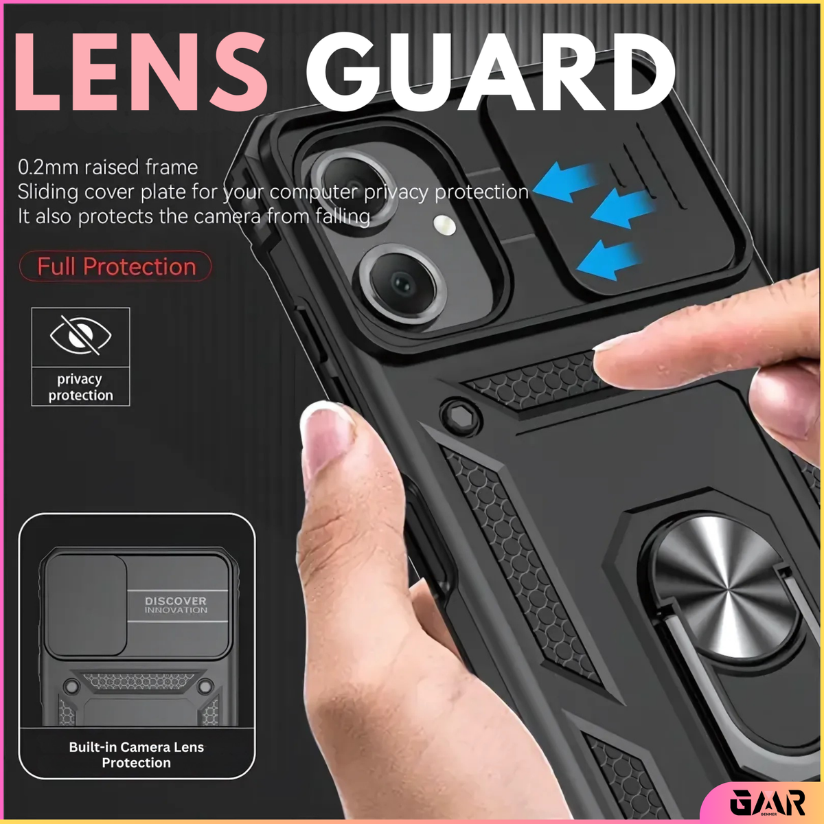 GENMER Lens-Guard Cover Compatible With Samsung Galaxy A06 Shockproof Case