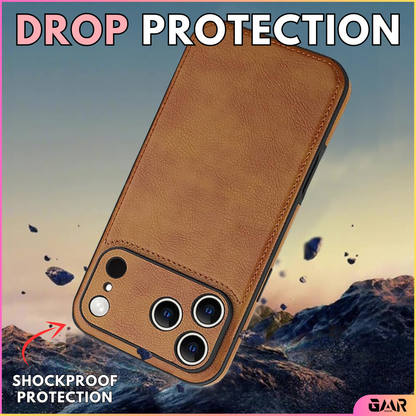 GENMER Shockproof Premium Leather Cover Compatible With iPhone 17 Pro Max