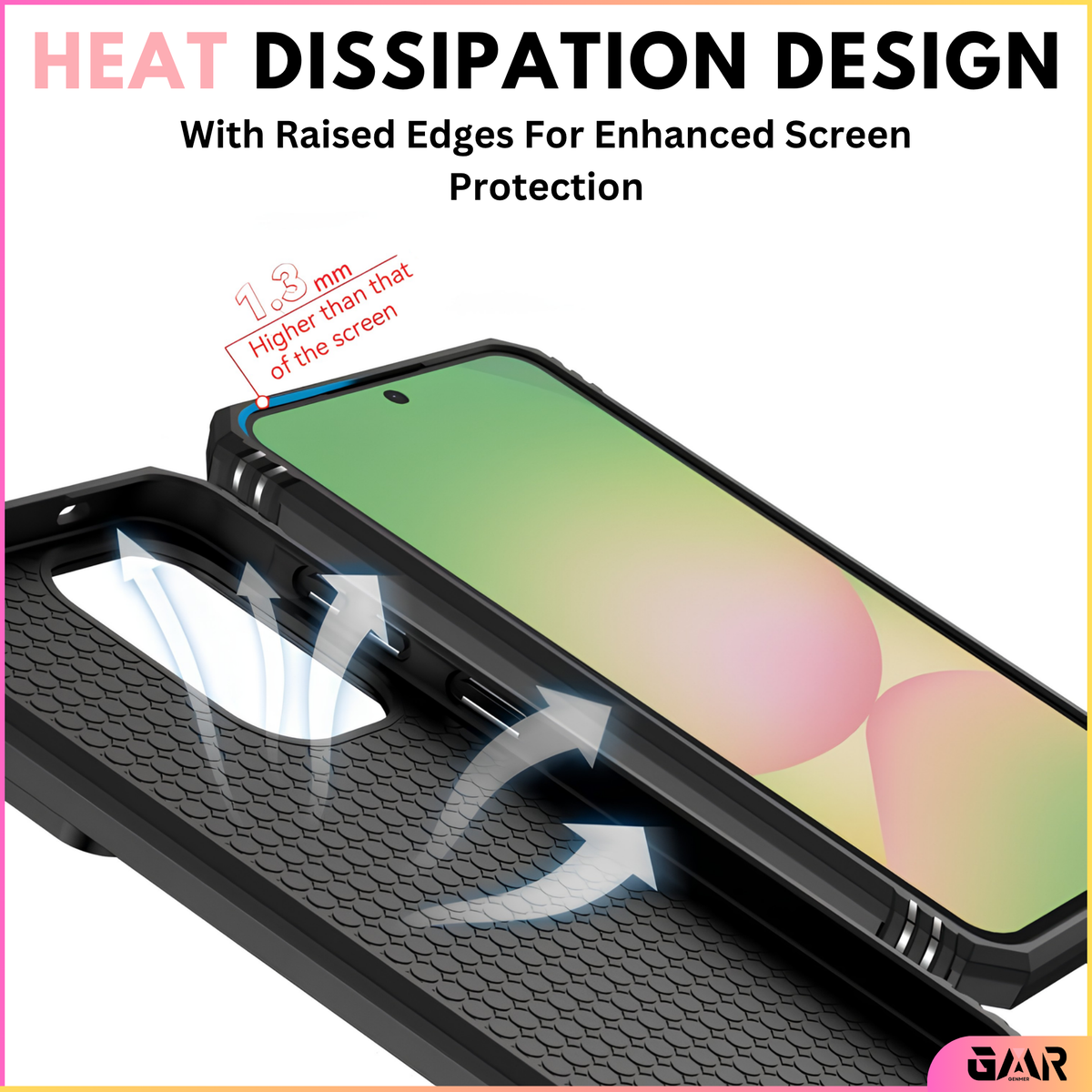 GENMER Lens-Guard Cover Compatible With Samsung Galaxy A27 Shockproof Case - Black